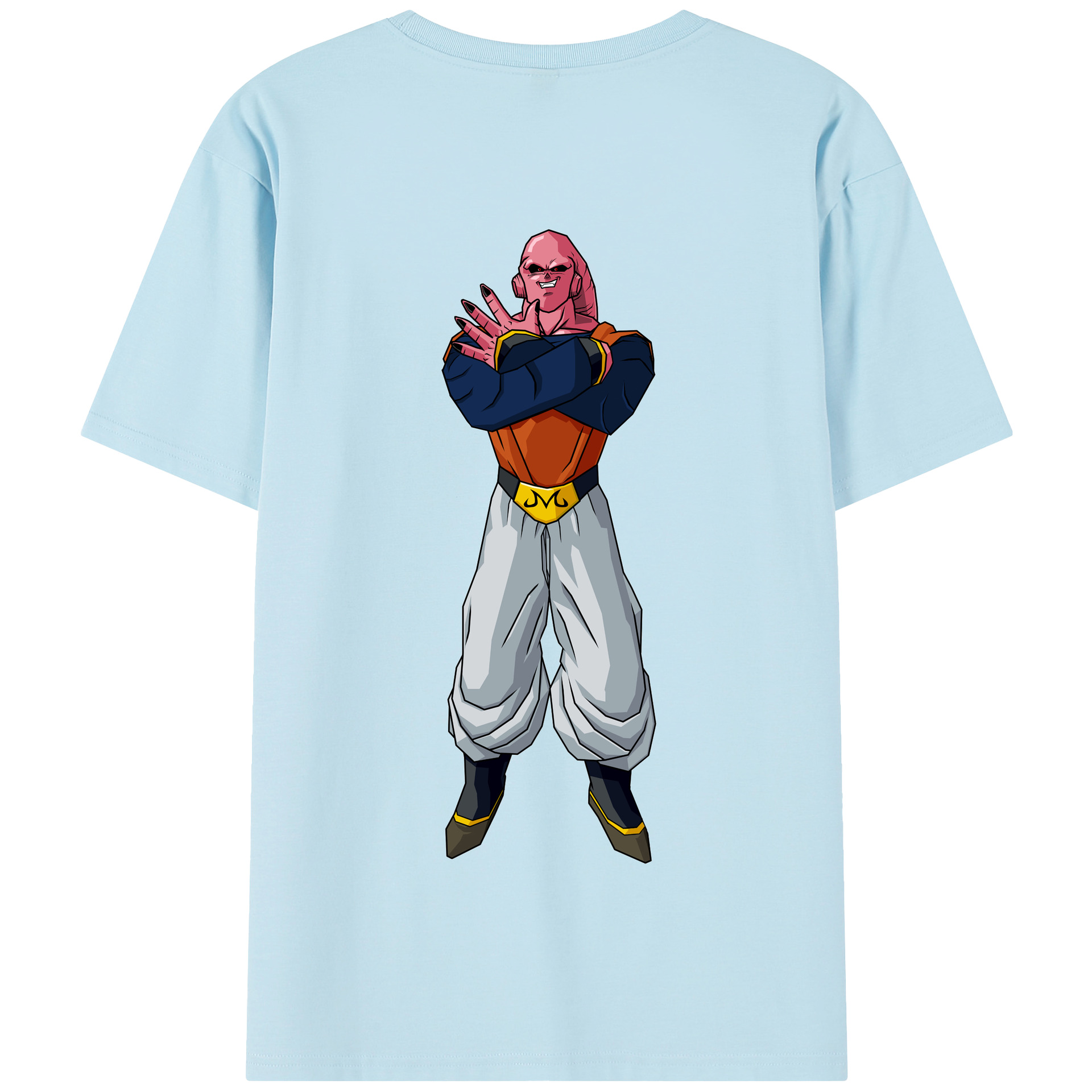 （画像用） ドラゴンボール 魔人ブウ DRAGON BALL Majin Buu 綿100％半袖Tシャツ（背面プリント）